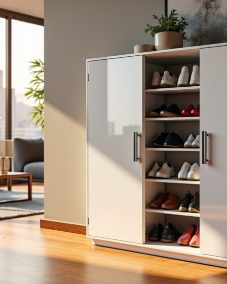 Meuble à chaussures Nano : astucieux, compact et au design moderne pour un rangement optimal