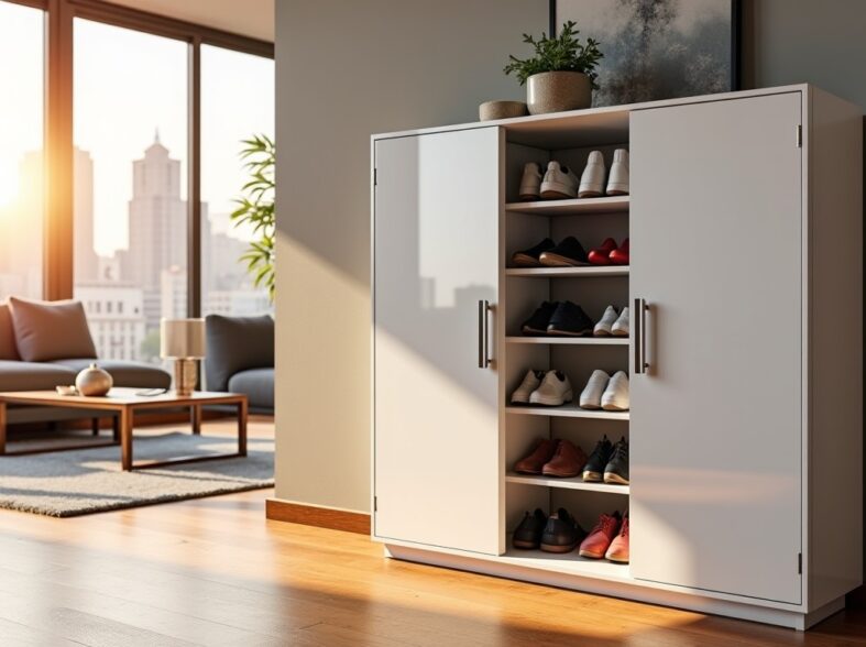 Meuble à chaussures Nano : astucieux, compact et au design moderne pour un rangement optimal
