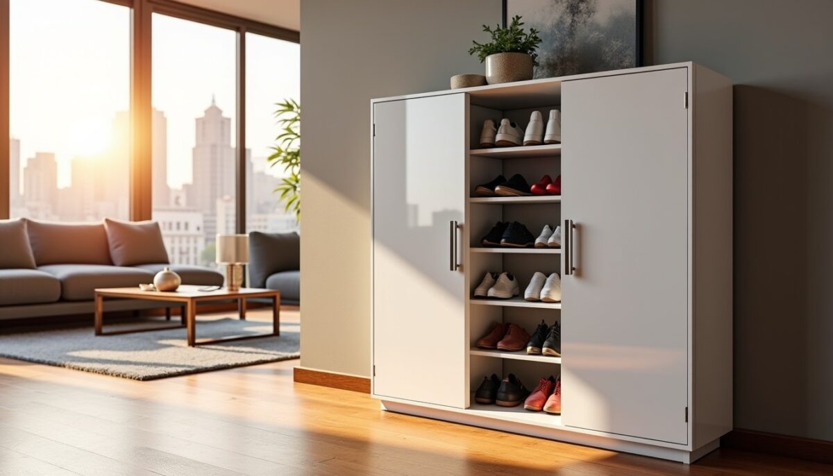 Meuble à chaussures Nano : astucieux, compact et au design moderne pour un rangement optimal