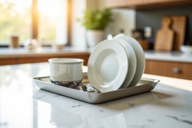 Égouttoir à tempo Alessi : design élégant en acier inoxydable alliant praticité et style
