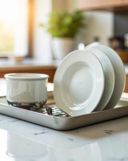 Égouttoir à tempo Alessi : design élégant en acier inoxydable alliant praticité et style