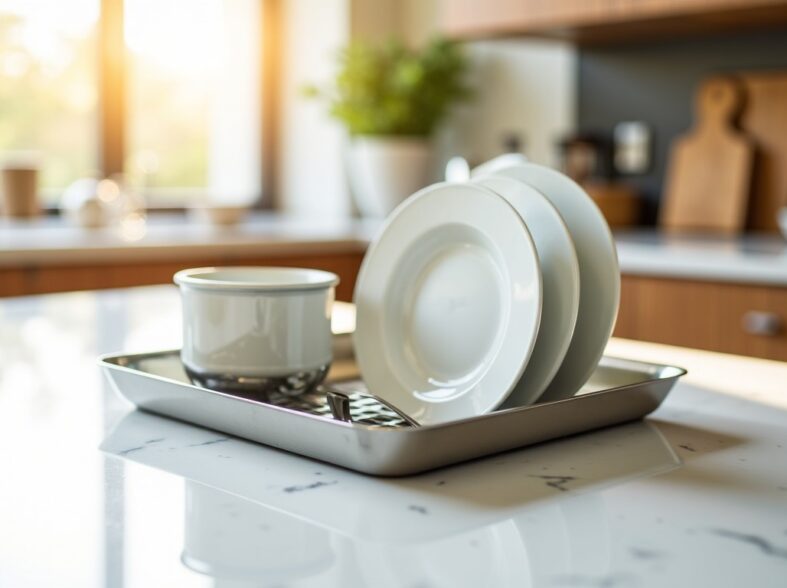 Égouttoir à tempo Alessi : design élégant en acier inoxydable alliant praticité et style