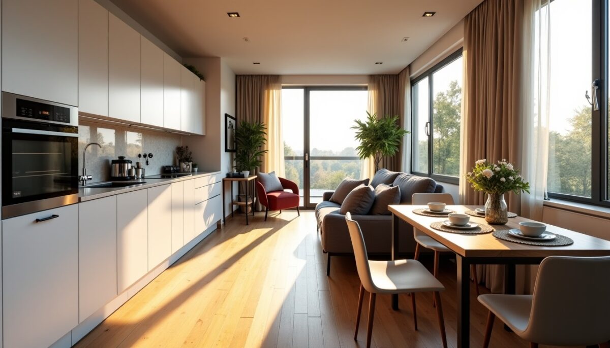 Aménager une cuisine ouverte sur un salon de 25m² : astuces pratiques et inspirations déco