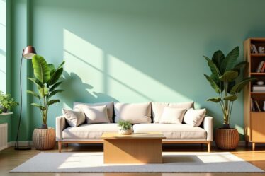 Salon en vert d’eau et bois : inspirations déco pour une ambiance sereine et naturelle