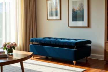Évaluer la qualité d'un pouf coffre : assise rembourrée, couvercle et solidité générale